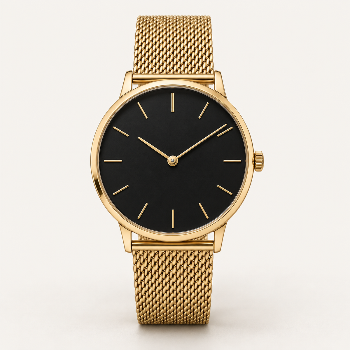 Arden Petite — 32mm in Black / Gold Mesh