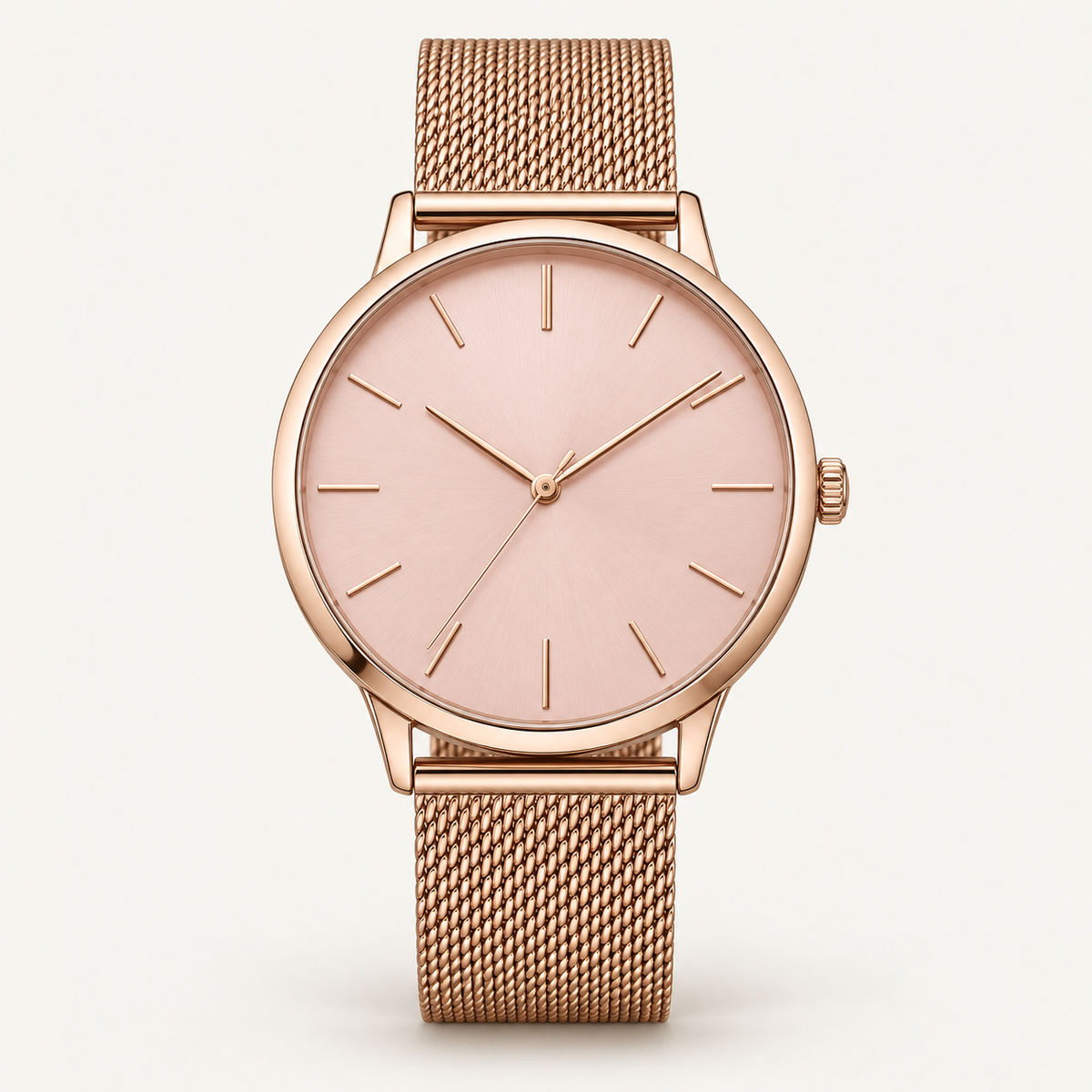 Arden Petite — 32mm in Blush / Rose Gold Mesh