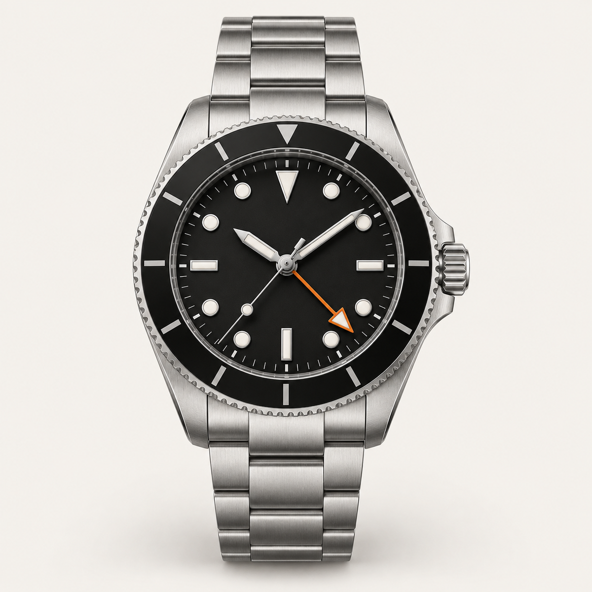 Atlas — 40mm GMT in Black / Steel