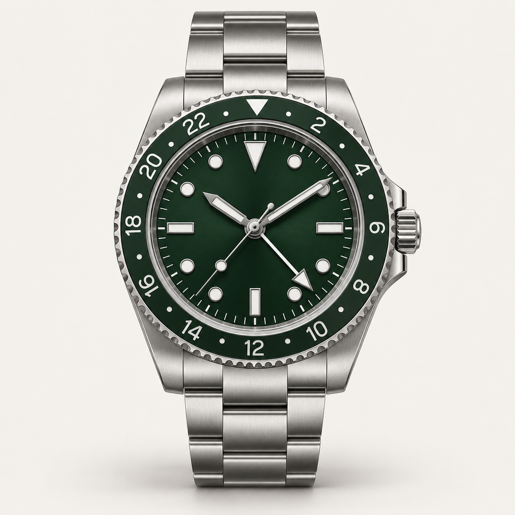 Atlas — 40mm GMT in Green / Steel