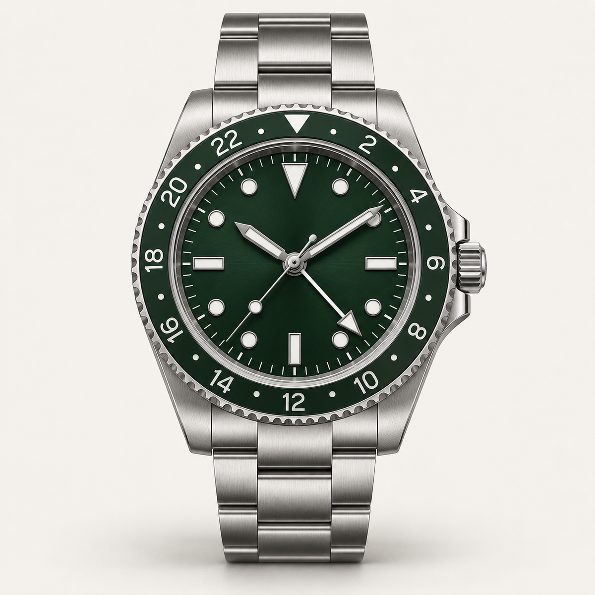 Atlas — 40mm GMT in Green / Steel