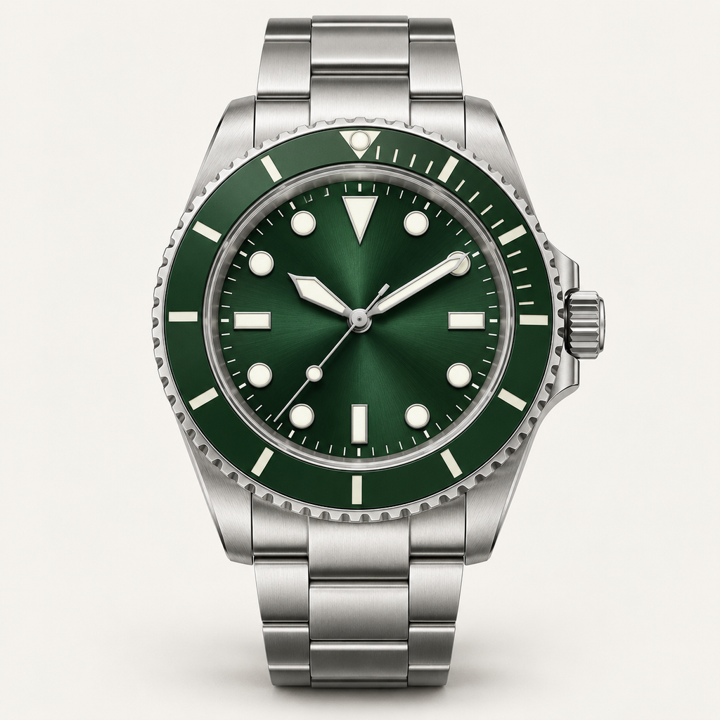 Lumen — 39mm Diver in Green / Steel