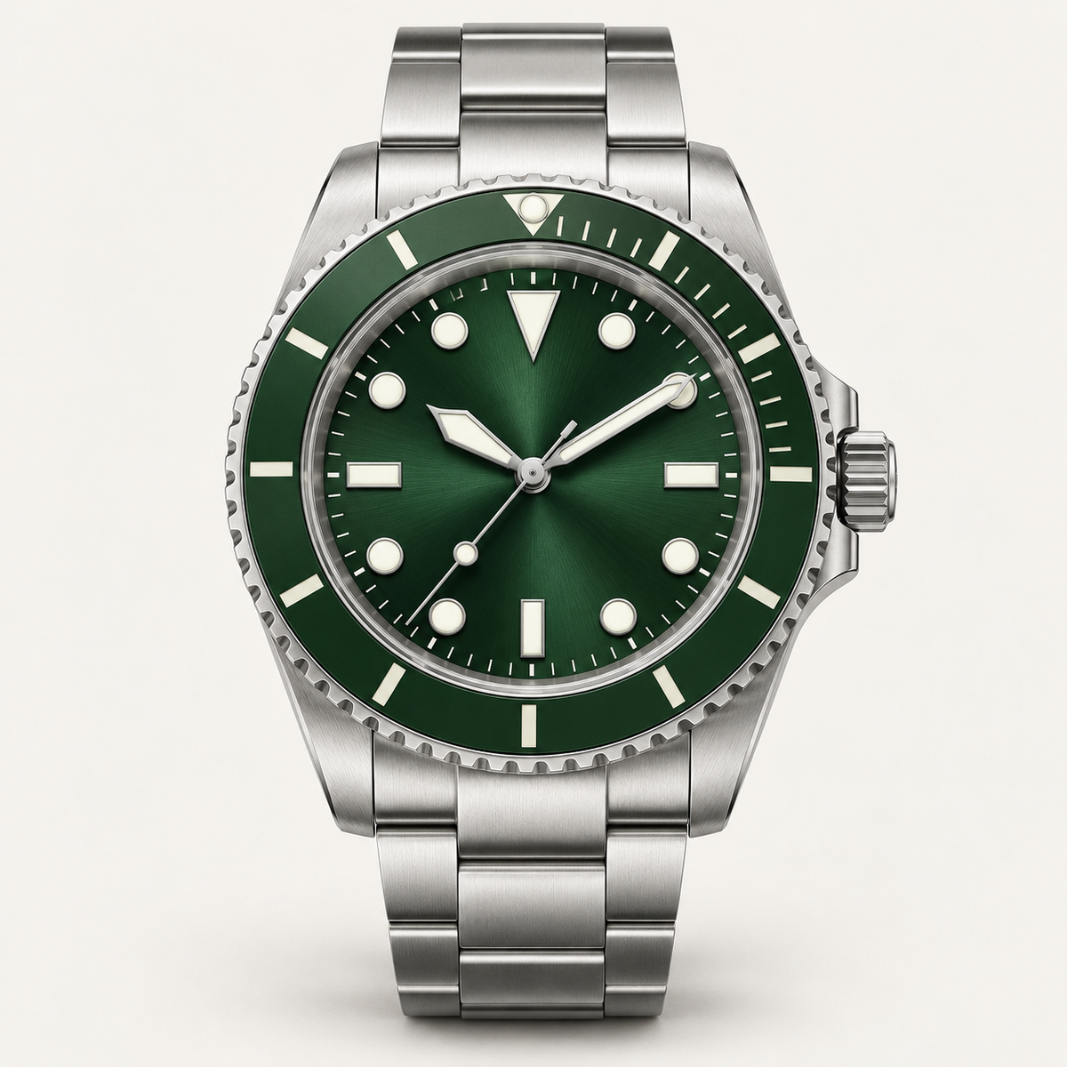 Lumen — 39mm Diver in Green / Steel