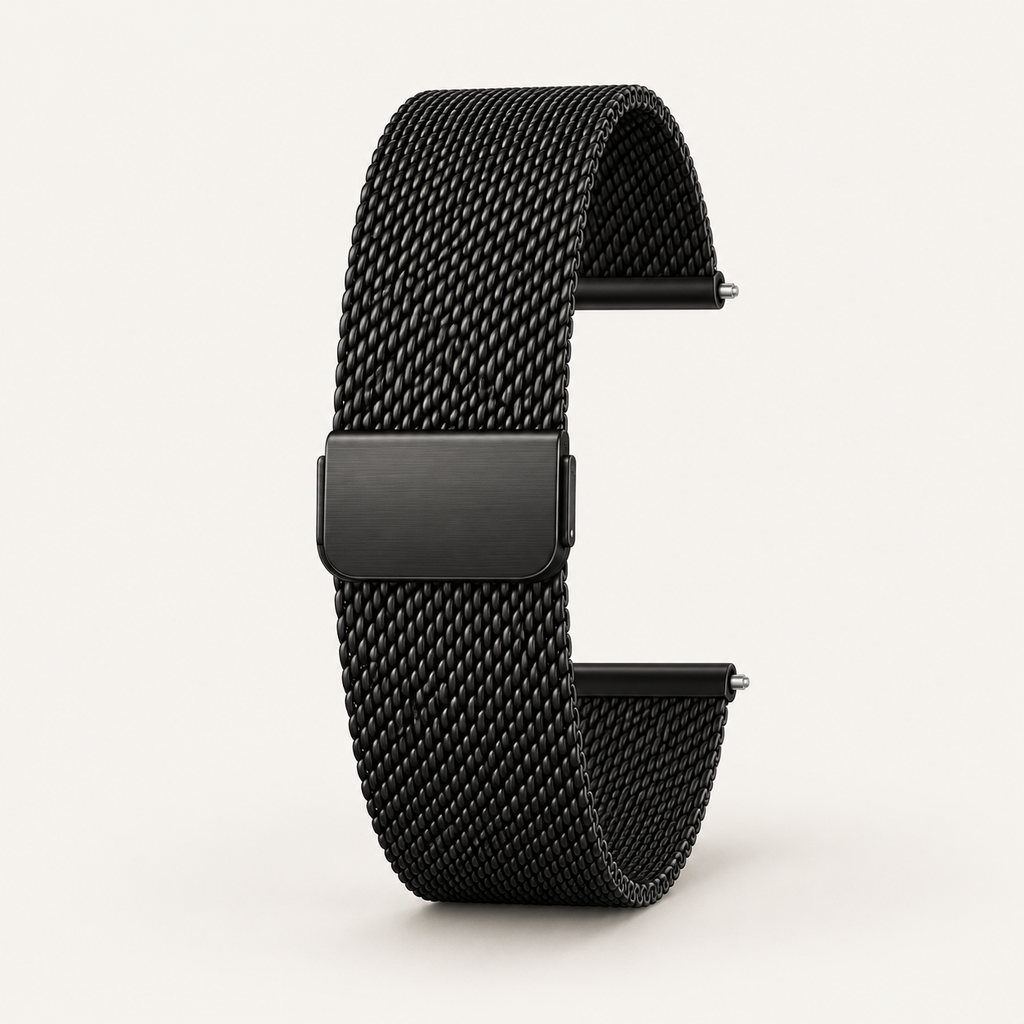 Milanese Mesh Strap — 20mm in Black