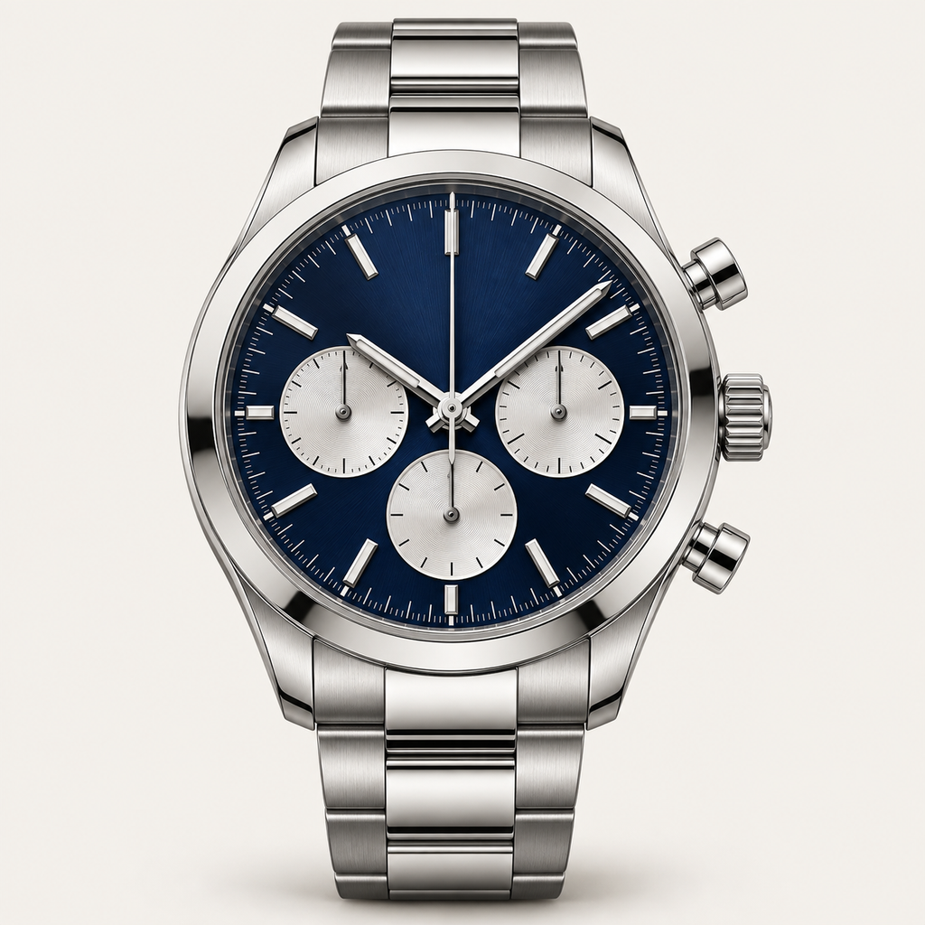 Monarch — 41mm Chronograph in Blue / Steel