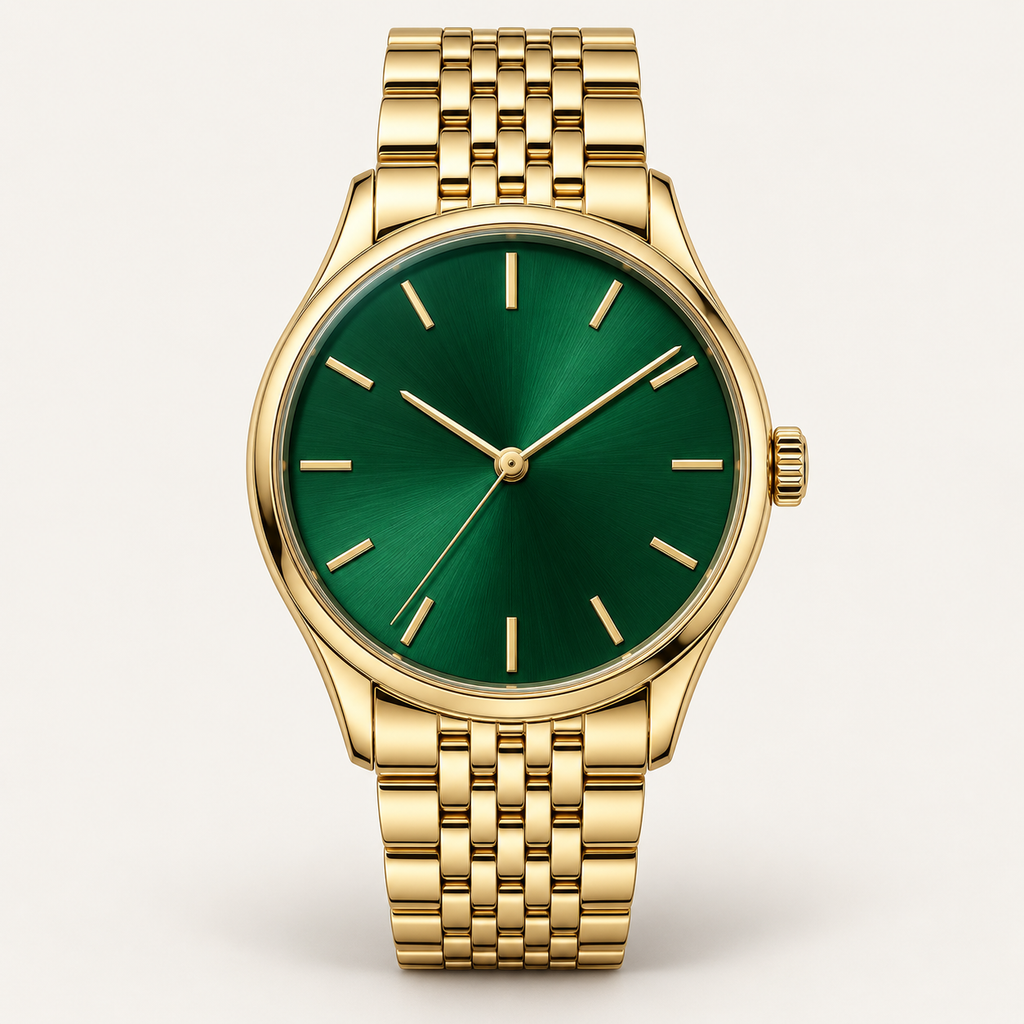 Nova — 34mm Bracelet Watch in Green / Gold