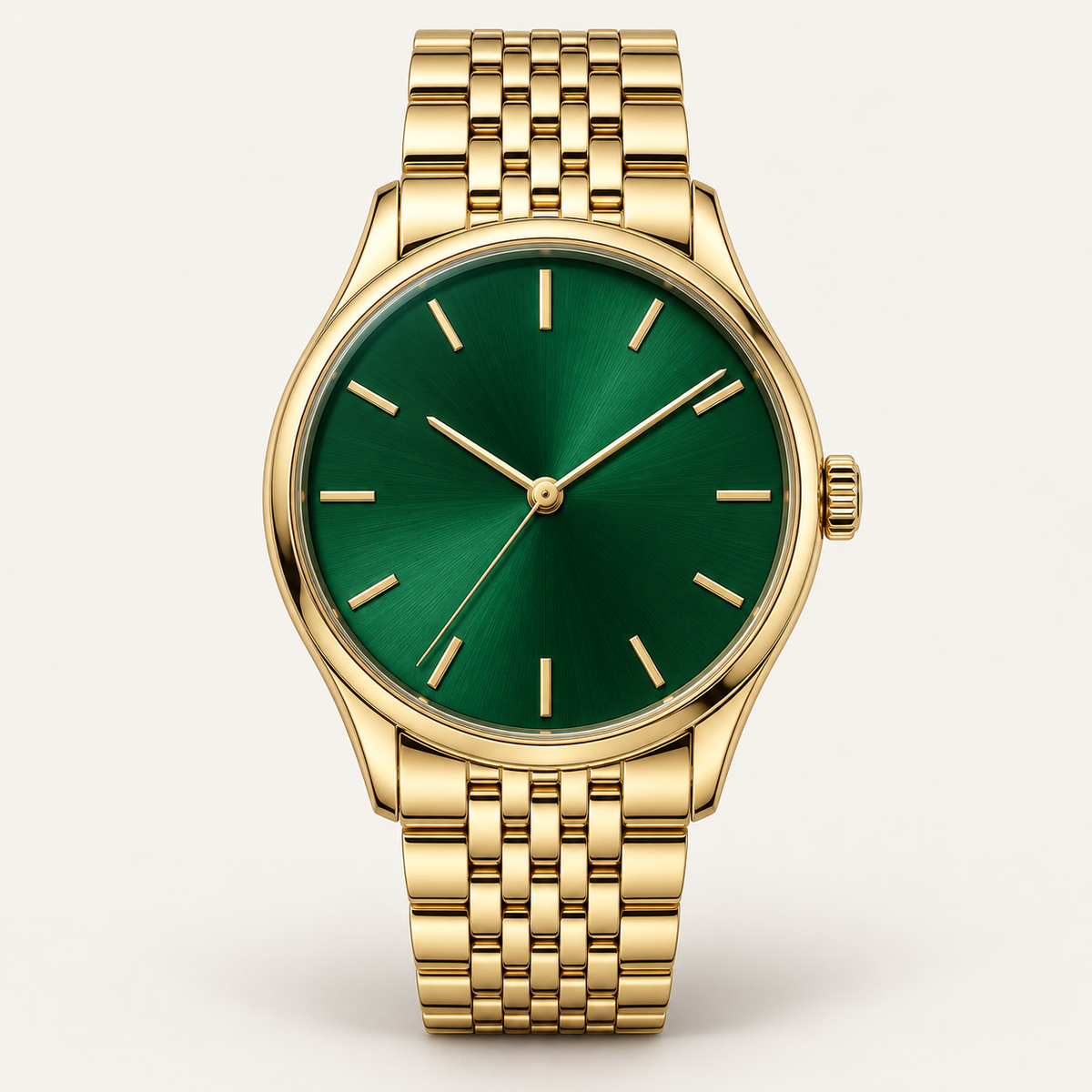 Nova — 34mm Bracelet Watch in Green / Gold