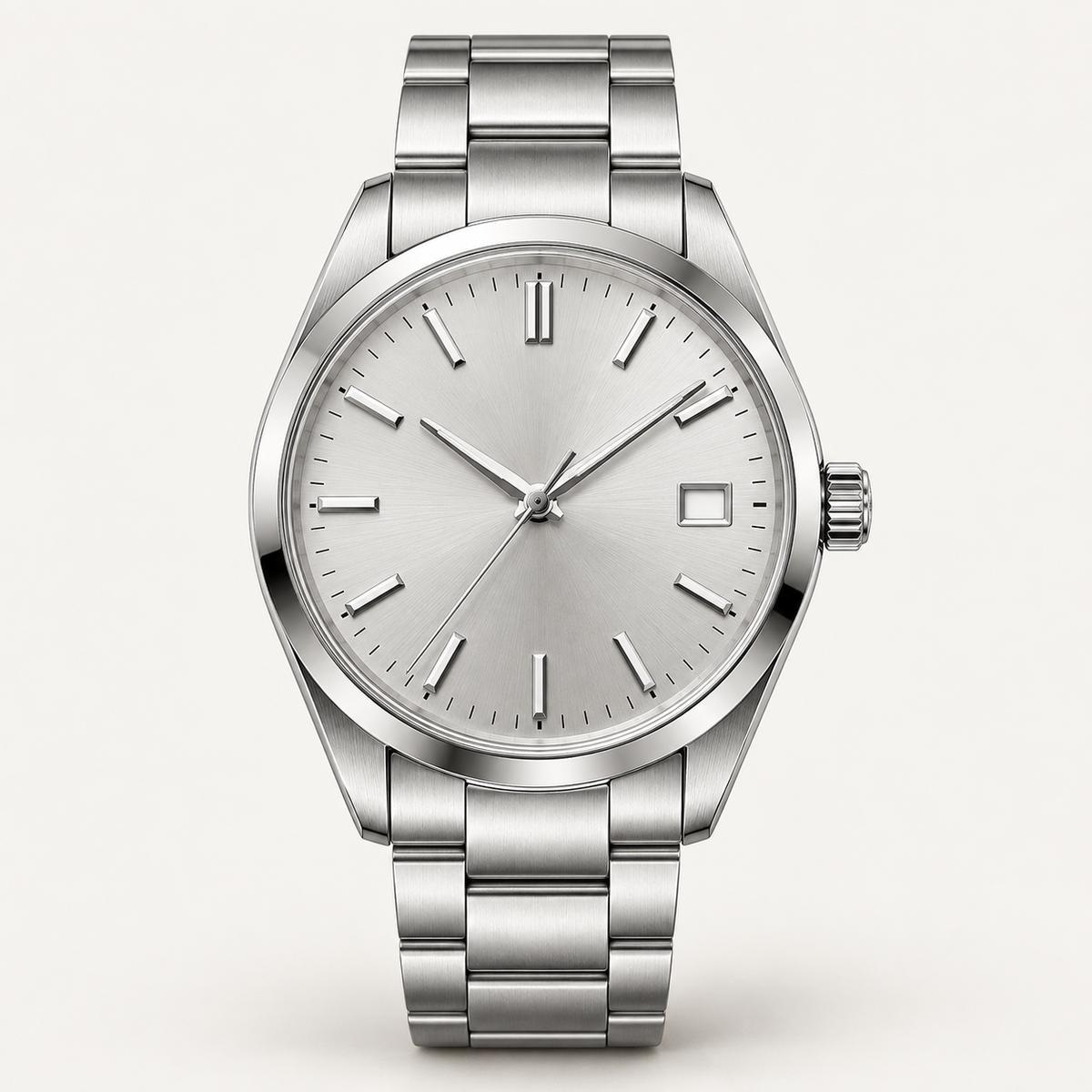 Sterling — 40mm Automatic in Silver Sunburst / Steel