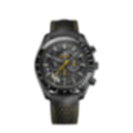 Speedmaster Racing Co-Axial Chronograph Black/Yellow – 44 mm Perforated Leather Strap