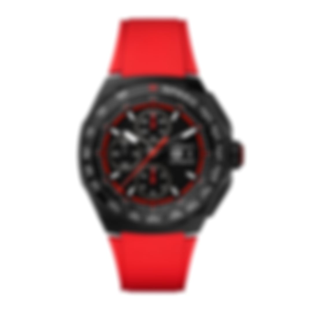 Formula 1 Automatic Chronograph – Black Red with Red Rubber Strap