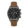 Carrera Chronograph Black Brown Leather Strap