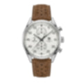 Carrera Chronograph Classic White Leather Strap