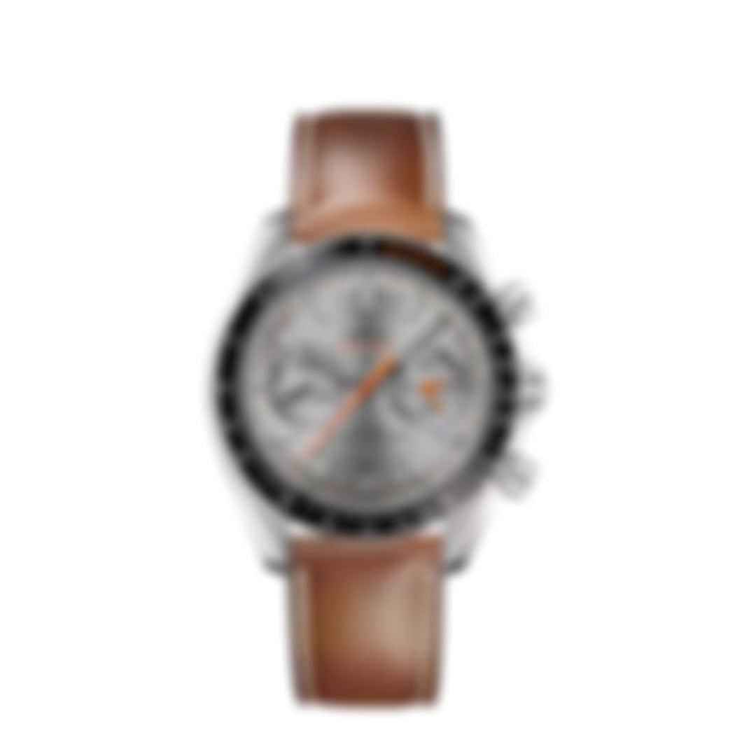 Speedmaster Co-Axial Chronograph Gray/Orange – 42 mm Brown Leather Strap